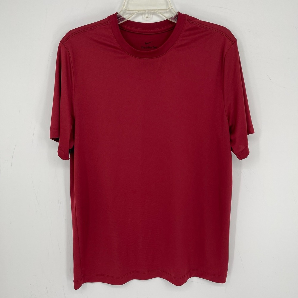 Nike Men's Red Dri-Fit Short Sleeve Pullover Performance Active T-Shirt Size L